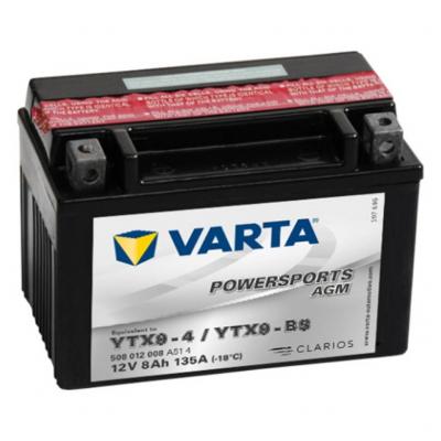 Varta Powersports AGM  508012008A514 motorakkumultor, YTX9-4, YTX9-BS