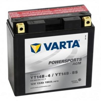 Varta Powersports AGM 512903013A514 motorakkumultor, YT14B-4 / YT14B-BS