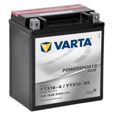 Varta Powersports AGM motorakkumultor,YTX16-BS VARTA