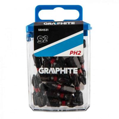 Torzi�s �tvecsavaroz� bit PH2x25mm, 20db. GRAPHITE