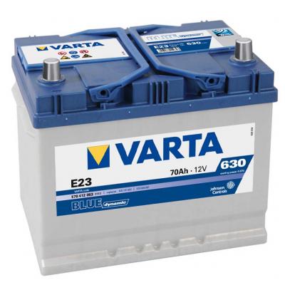 Varta Blue Dynamic E23 5704120633132 akkumultor, 12V 70Ah 630A J+, japn Aut akkumultor, 12V alkatrsz vsrls, rak