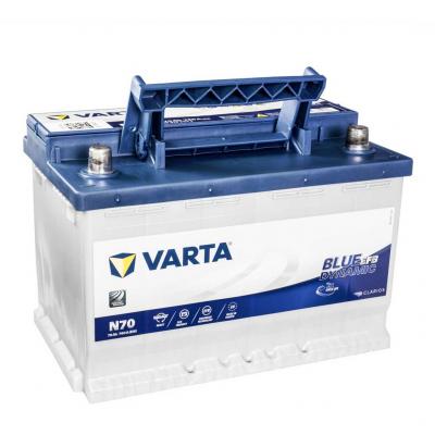 Varta Blue Dynamic EFB N70 570500076D842 akkumultor, 12V 70Ah 760A J+ EU, magas VARTA