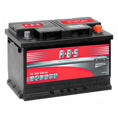 ABS Universal 572500064 akkumultor, 12V 72Ah 640A J+ EU, alacsony A.B.S. BATTERIES (A.B.S.BATTERIES)