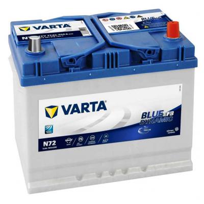 Varta Blue Dynamic EFB N72 572501076D842 akkumultor, 12V 72Ah 760A J+,  japn VARTA