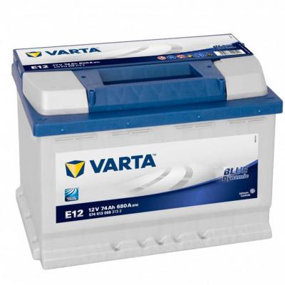 Varta Blue Dynamic E12 5740130683132 akkumultor, 12V 74Ah 680A B+ EU, magas