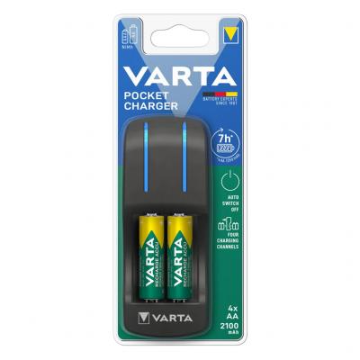 Varta 57642101451 Pocket Charger ceruza akkutlt tlt 4x2100mAh akkumultorral VARTA