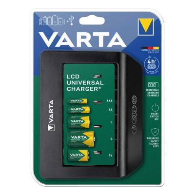 Varta LCD Universal Charger 57688101401 elem akkutöltő, AA, AAA, 9V, C, D VARTA
