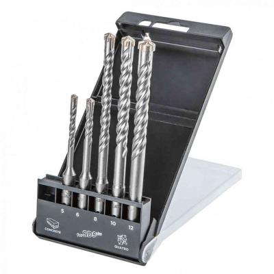 SDS Plus quatro betonf�r� k�szlet 5 db. - 5, 6 x110mm + 8, 10, 12 x160mm GRAPHITE