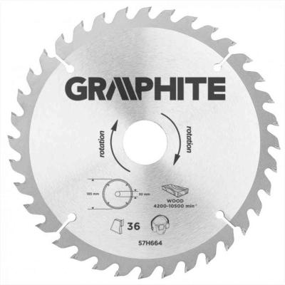 K�rf�r�szlap kem�nyf�m fogakkal, 185x30mm , 36 fog GRAPHITE