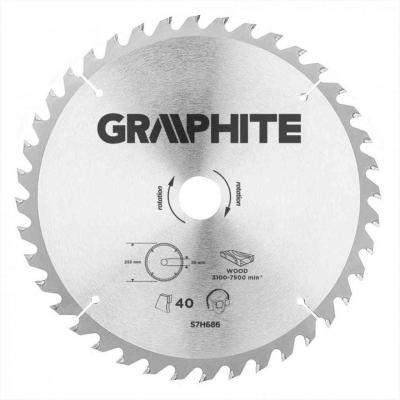 K�rf�r�szlap kem�nyf�m fogakkal, 255x30mm , 40 fog GRAPHITE