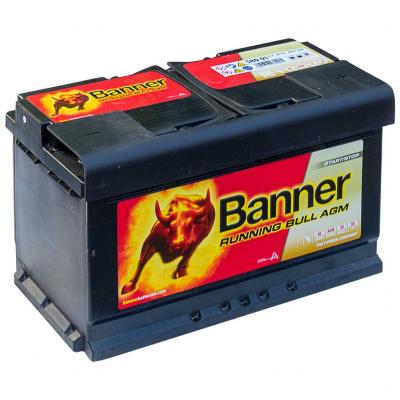 Banner Running Bull AGM 58001 016580010101 akkumultor, 12V 80Ah 800A J+ EU, ...