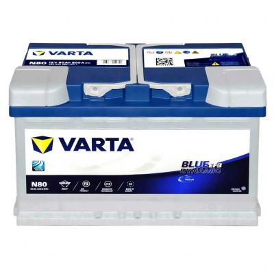 Varta Blue Dynamic EFB N80 akkumultor, 12V 80Ah 800A J+ EU. magas VARTA