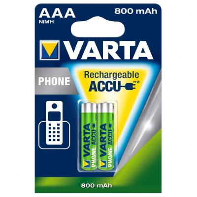 Varta T398 AAA 800 mAh Phone Akku 2db tlthet elem, akkumultor VARTA