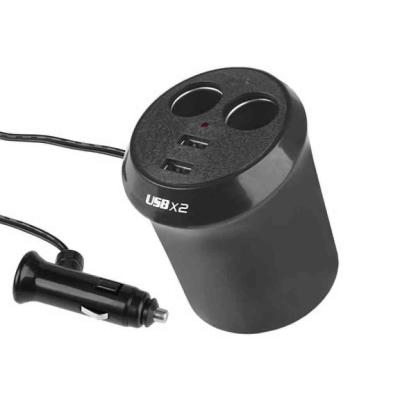 Dupla szivargy�jt� eloszt� + 2USB poh�rtart�ba, 12/24V AUTOLIFE