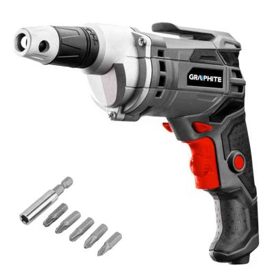 Csavaroz�g�p, gipszkartonhoz/�p�t�lemezekhez, kuplungos 230V/520W, 0-4200 fordulat/perc, hordt�ska GRAPHITE