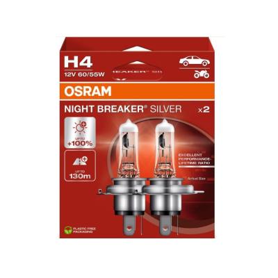 Osram 64193NBS-2HB 12V 60/55W H4 P43t-38 Night Breaker Silver f�nysz�r�izz�, Duo Pack
