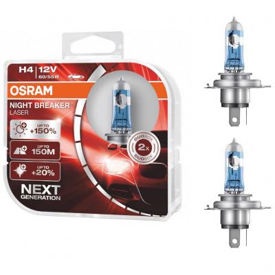 Osram 64193NL-HCB 12V 60/55W H4 P43t-38 Night Breaker Laser fnyszrizz, 2db