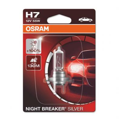 Osram 64210NBS-01B 12V 55W H7 PX26d Night Breaker Silver f�nysz�r�izz�