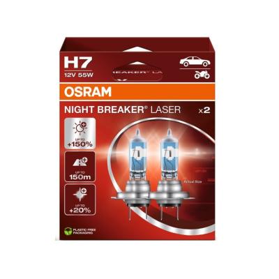 Osram 64210NL-2HB 12V 55W H7 Px26d Night Breaker Laser f�nysz�r�izz�, Duo Pack