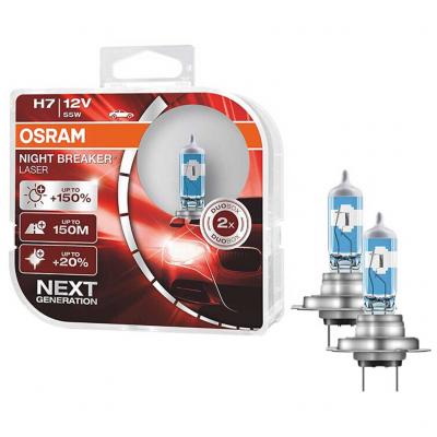 Osram 64210NL-HCB 12V 55W H7 Px26d Night Breaker Laser fnyszrizz, Duo Pack