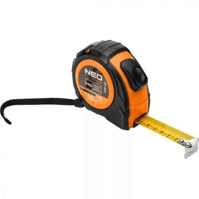 M�r�szalag 10 m/25 mm, ac�l,  autostop+ r�gz�t� NEO TOOLS (NEOTOOLS)