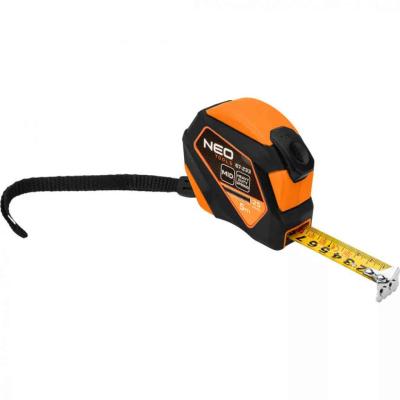 M�r�szalag, 5m/25mm, ac�l, m�gneses, autostop+ r�gz�t� NEO TOOLS (NEOTOOLS)