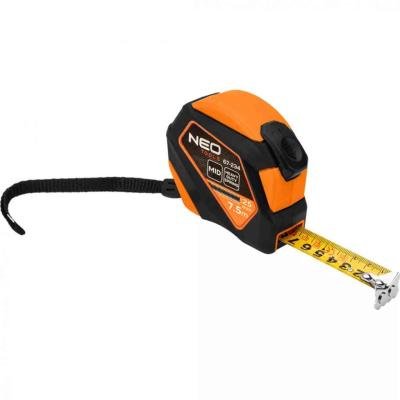 M�r�szalag, 7,5m/25mm, ac�l, m�gneses, autostop+ r�gz�t� NEO TOOLS (NEOTOOLS)