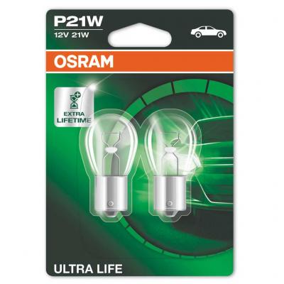 Osram 7506ULT-02B 12V 21W P21WBA15s Ultra Life izz, 2db AMS-OSRAM (AMSOSRAM)