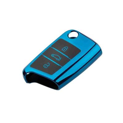 Aut�kulcs tok VW SEAT SKODA blue chrome AUTOLIFE