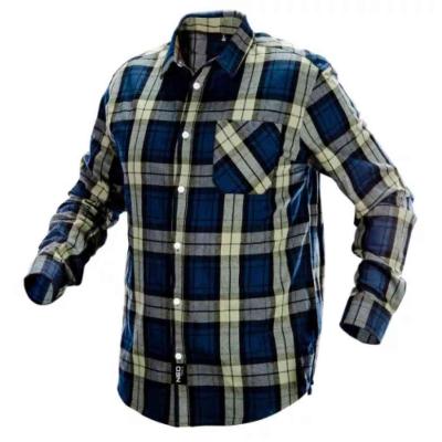 Flanel ing, k�k-oliva-fekete, 100% pamut,XL