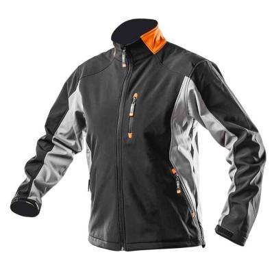 Softshell, v�z- �s sz�l�ll� munkadzseki, sz�rke-fekete, szell�ztet� szelepekkel, M