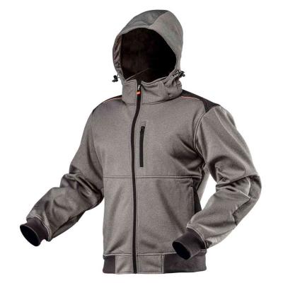 Softshell munkadzseki, sz�rke, levehet� kapucnival, XXL