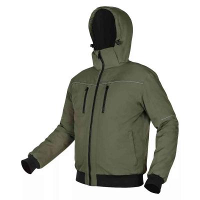 T�li munkav�delmi kab�t, OUTDOOR, h�szigetelt, kapucnis, z�ld, S