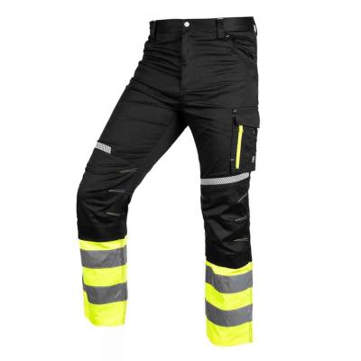 L�that�s�gi munk�snadr�g, Mix&Match, 1. oszt., 240g/m2, k�ls� zsebek, profilozott t�rdbet�tek, fekete-s�rga, XXXL