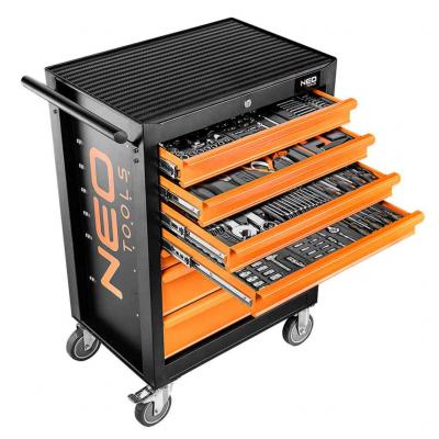 M�helykocsi, 7 fi�kos, 176db szersz�mmal, 680x460x1030mm, szersz�mkocsi NEO TOOLS (NEOTOOLS)