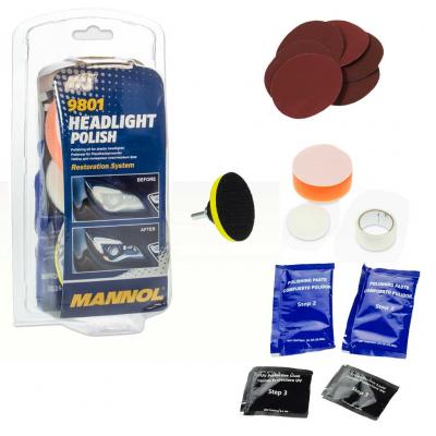 SCT-Mannol 9801 Headlight Polish Set, fnyszr polroz kszlet, 2x40g+2x7,5ml SCT CHEM (SCTCHEM)