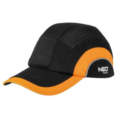 Munkav�delmi baseball sapka, merev�tettl, fekete �s narancss�rga, ce NEO TOOLS (NEOTOOLS)