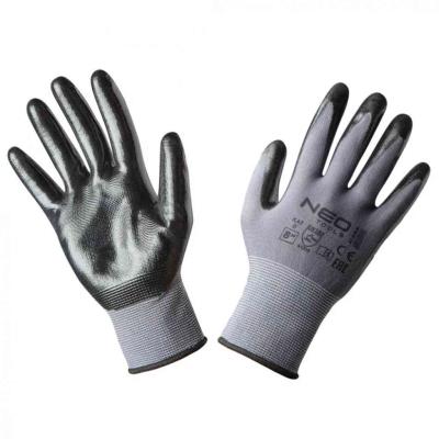 Munkakeszty�, nitril bevonat� nylon, 4131X, m�ret: 8
