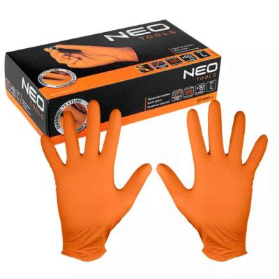 Munkakeszty�, perfor�lt nitril, narancss�rga, 50 db, M