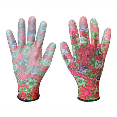 Kert�sz keszty�,PU bevonat, r�zsamint�s, 7" VERTO
