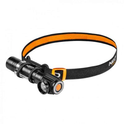 Fejl�mpa + zsebl�mpa 2az1-ben, t�lthet� USB 800lum CREExml-T6 LED, 10W NEO TOOLS (NEOTOOLS)