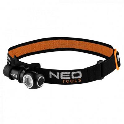 Fejl�mpa + zsebl�mpa 2az1-ben, t�lthet� 600lum USB magnetic charging CREExPG3 LED, 6W NEO TOOLS (NEOTOOLS)