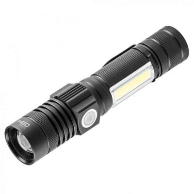 Zsebl�mpa, t�lthet�, 2 funkci�s, USB, 800lum CREE T6 LED, 10W NEO TOOLS (NEOTOOLS)