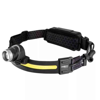 Fejl�mpa, XPG+COB LED, 400lum f�nyer�, abs �s gumi p�nt, be�p�tett akku, t�lt�skijelz� NEO TOOLS (NEOTOOLS)