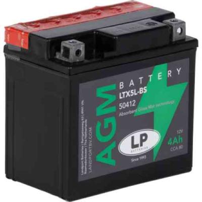 Landport AGM-LTX5L-BS motorakkumul�tor, 12V 4Ah, 80A