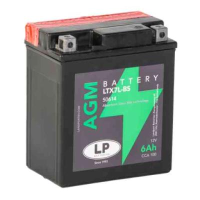 Landport AGM-LTX7L-BS motorakkumul�tor, 12V 6Ah, 100A