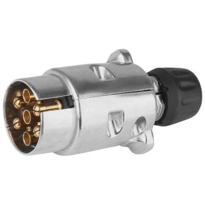Ut�nfut� csatlakoz� aljzat 7 PIN p�tkocsihoz, alum�nium -  12V AUTOLIFE