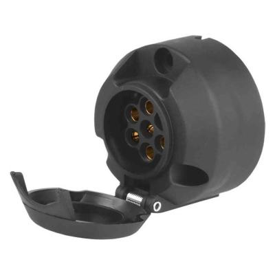 Ut�nfut� csatlakoz� aljzat 7 PIN p�tkocsihoz, m�anyag 12/24V AUTOLIFE