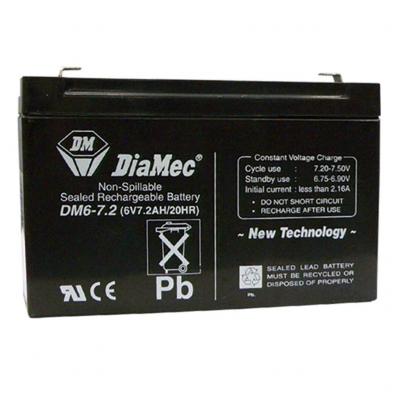 Diamec  DM672 szünetmentes akkumulátor, zselés, 6V 7,2Ah DIAMEC