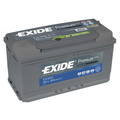 Exide Premium EA1050 akkumultor, 12V 105Ah 850A J+ EU, magas
